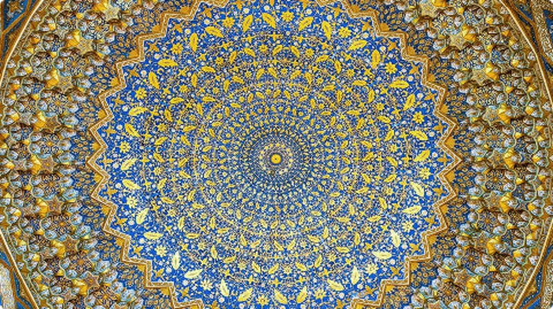 Traditional rooftop view in Uzbekistan